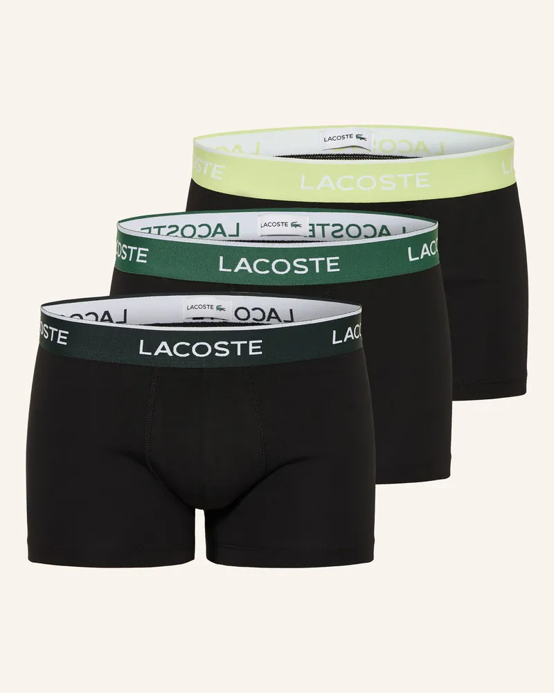 Lacoste 3er-Pack Boxershorts Schwarz