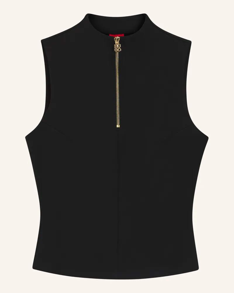 HUGO BOSS Casual Top DOELLA Slim Fit Schwarz