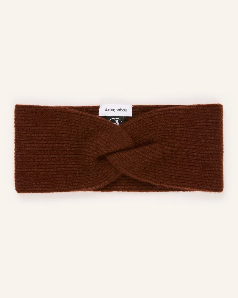 Darling Harbour Stirnband Aus Cashmere braun Marone