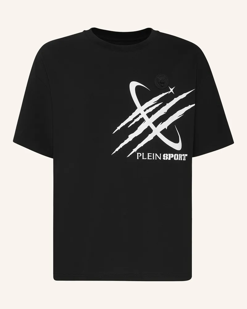 Philipp Plein Plein Sport T-Shirt Rundhalsausschnitt Ss Scratch schwarz Schwarz