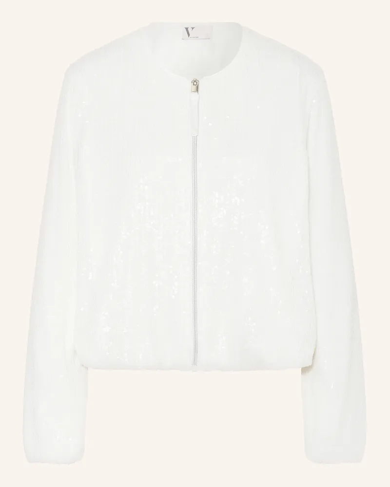 Vera Mont Bolero mit Pailletten Weiss