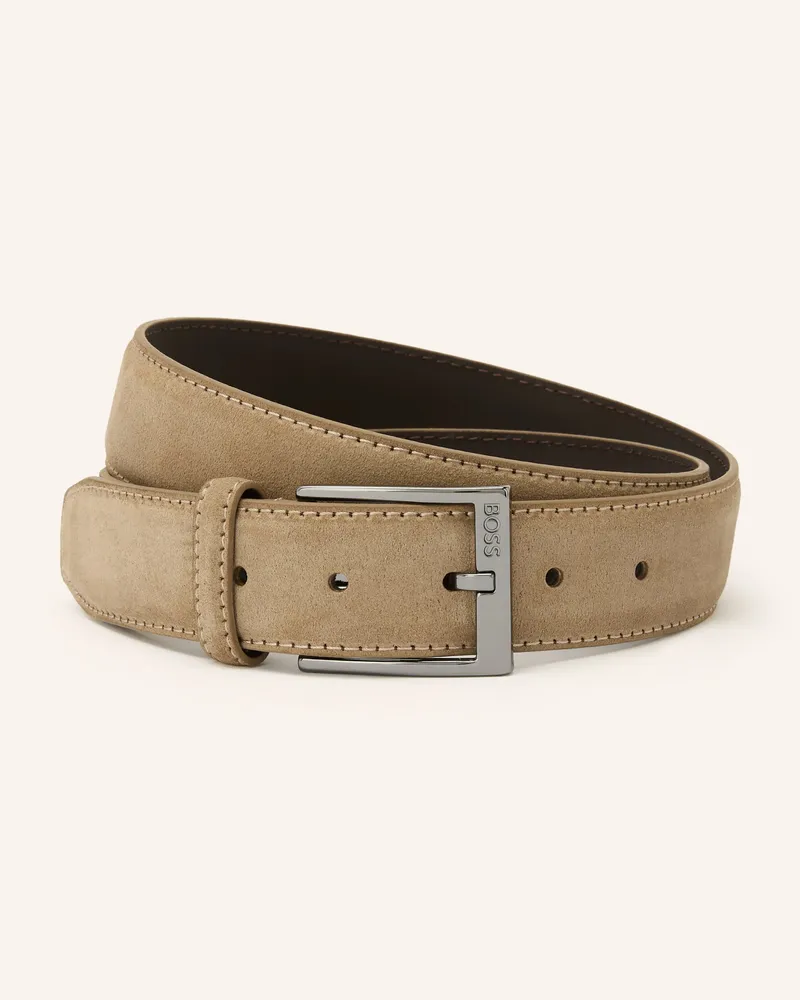 HUGO BOSS Ledergürtel Elloy beige Hellbraun