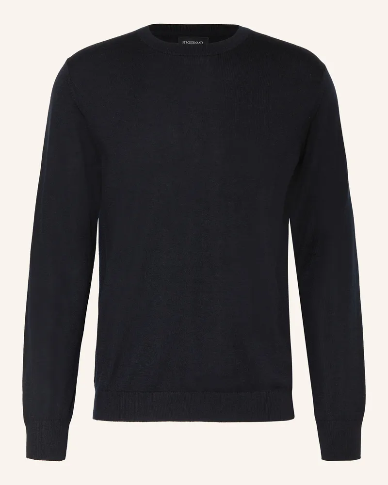 Strokesman's Strokesman Pullover Aus Merinowolle blau Dunkelblau