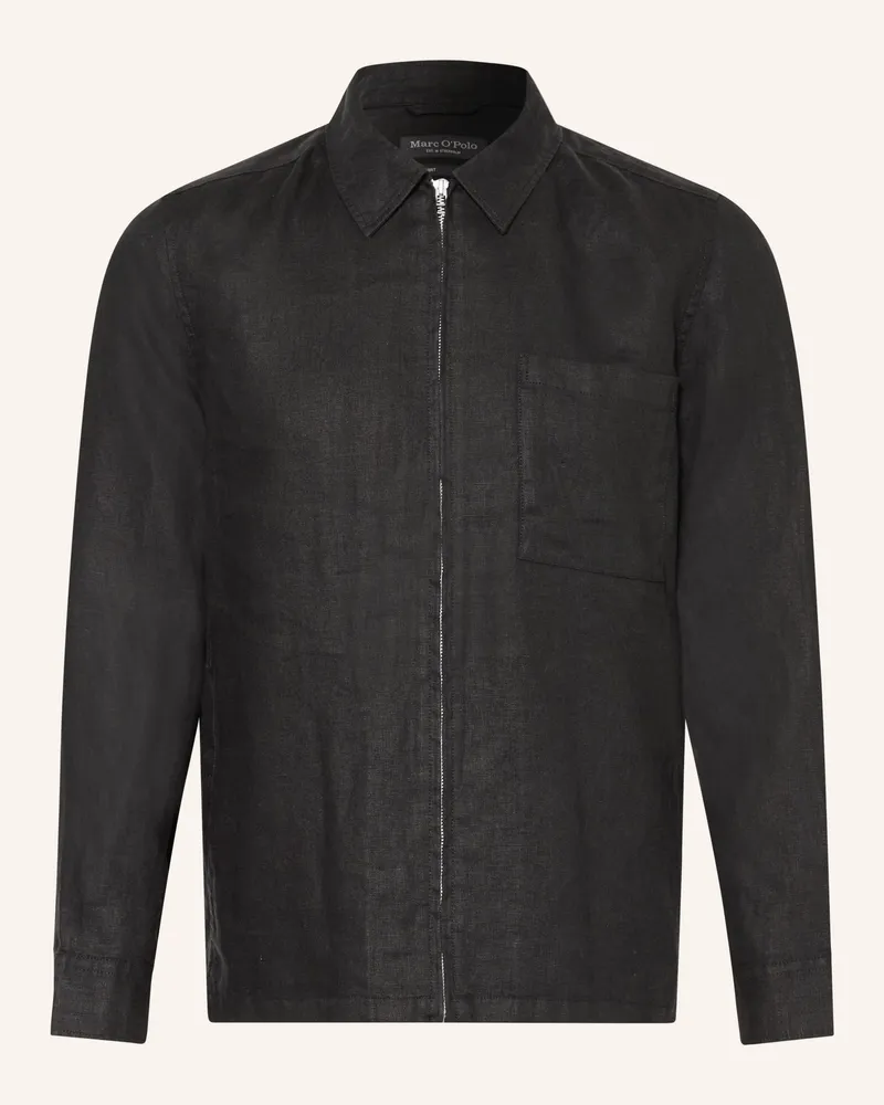 Marc O'Polo Overshirt Aus Leinen schwarz Schwarz