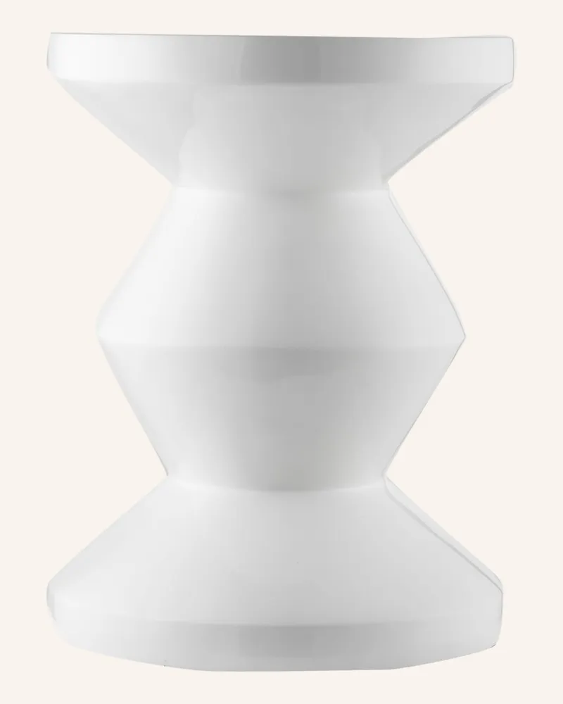 POLSPOTTEN Hocker ZIG ZAG Weiss