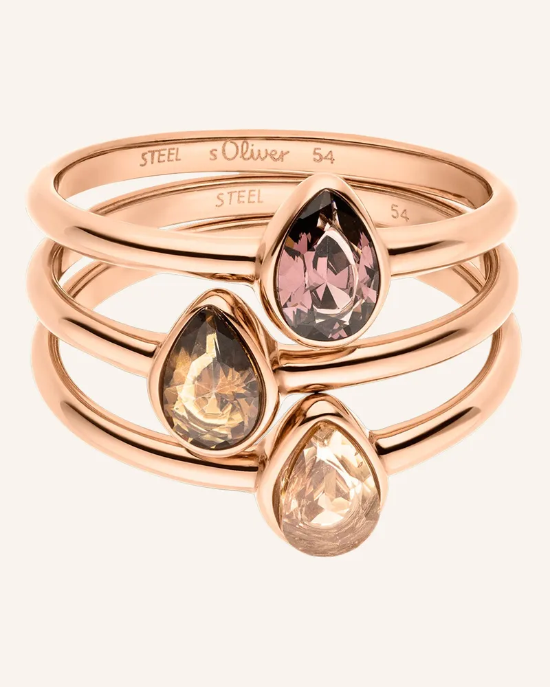S.Oliver Ring  aus  Edelstahl Roségold