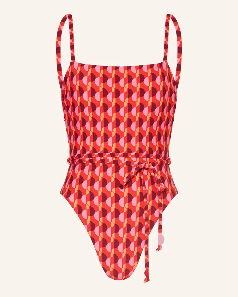 Seafolly Australia Badeanzug Sorrento Flame Zum Wenden rot Rot