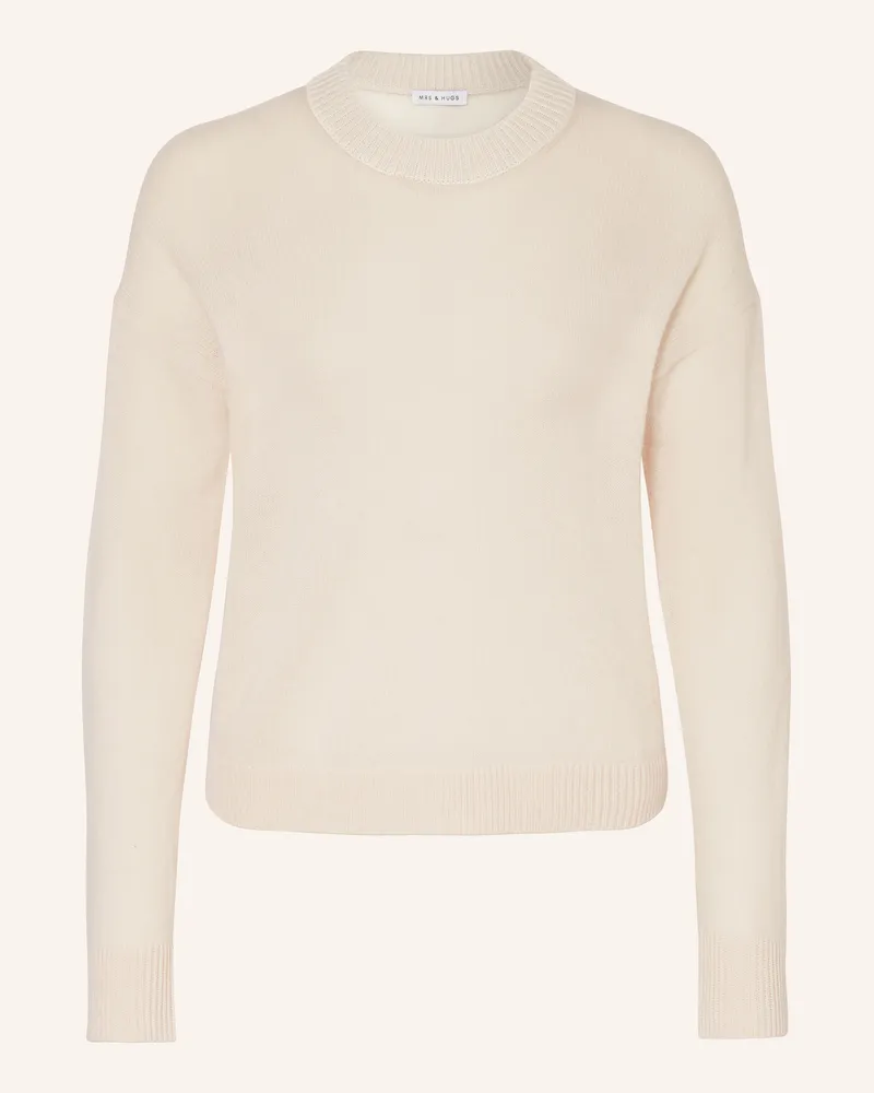 Mrs & HUGS Pullover mit Cashmere Ecru