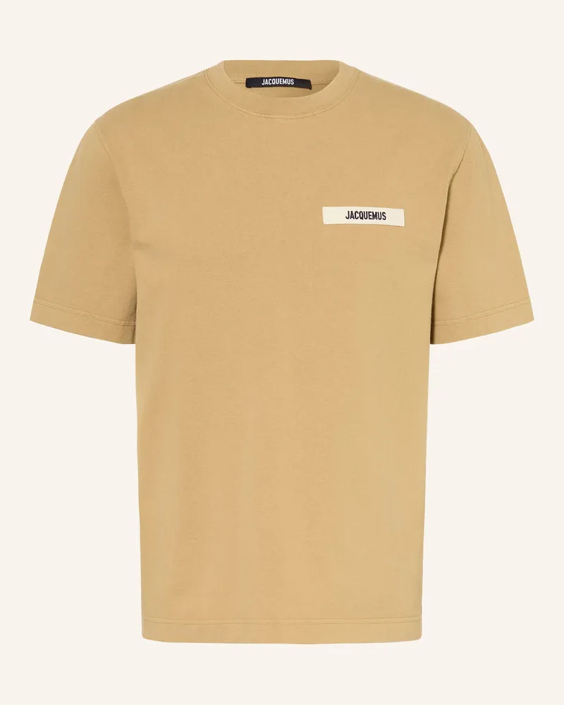 Jacquemus T-Shirt Le Tshirt Gros Grain braun Camel
