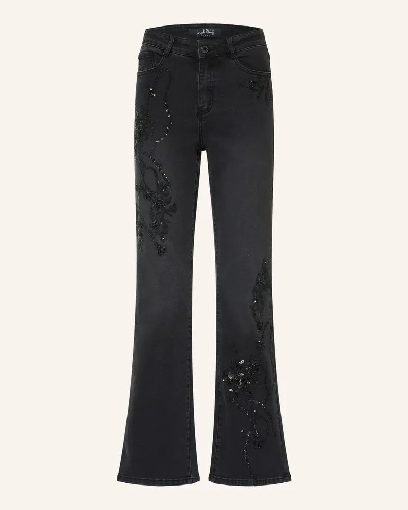 Joseph Ribkoff Flared Jeans Mit Pailletten schwarz 2606