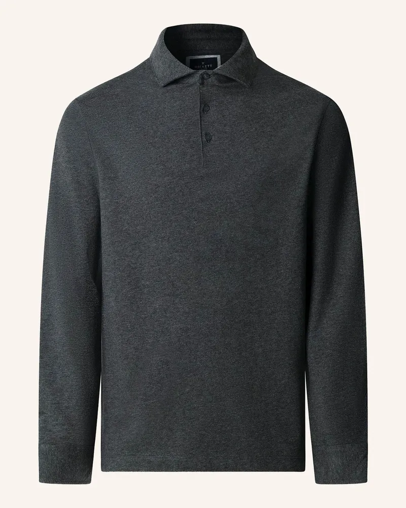 Hackett Poloshirt PIMA COTTON POLO LS Dunkelgrau
