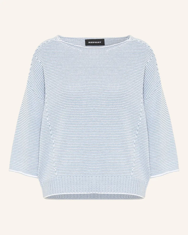 Repeat Pullover mit 3/4-Arm Blaugrau
