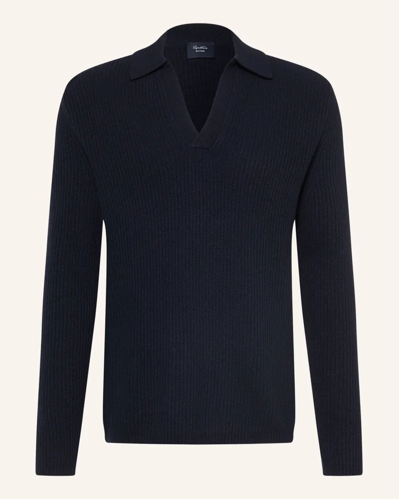 Olymp Pullover blau Dunkelblau