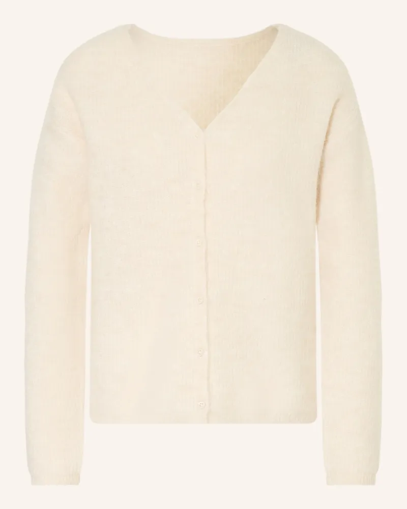 Selected Strickjacke mit Alpaka Ecru