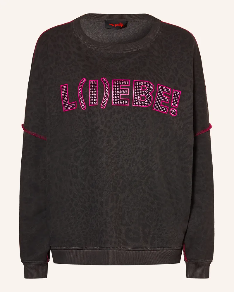 Miss Goodlife Sweatshirt Mit Schmucksteinen grau Grau