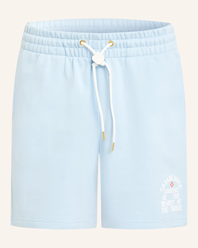 Casablanca Paris Sweatshorts LOOKING AT THE BEAUTY OF THE WORLD Hellblau