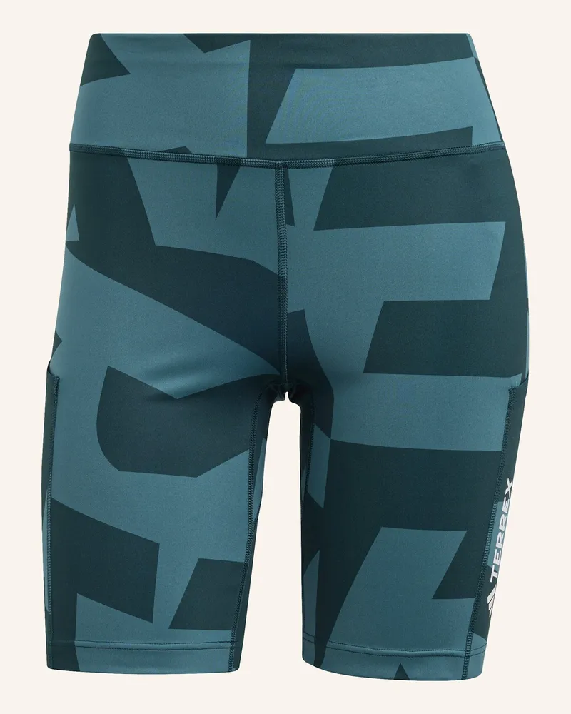 adidas Tights TERREX MULTI 8INCH PRINTED Grün