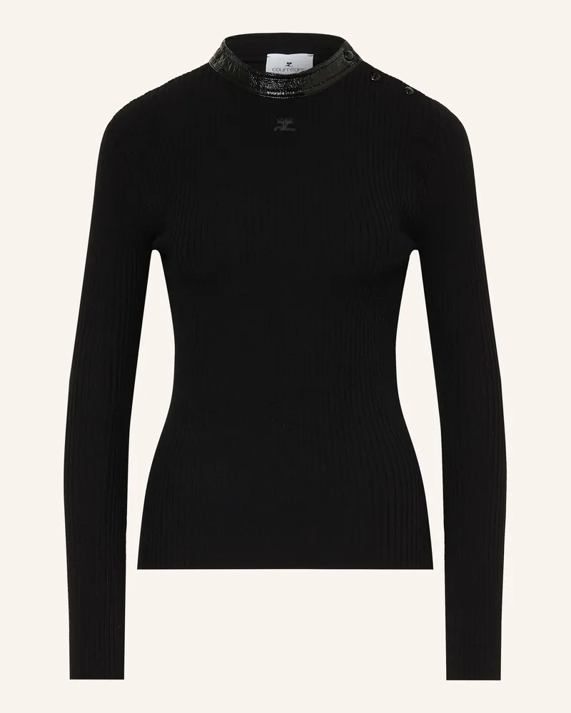 Courrèges Pullover schwarz Schwarz