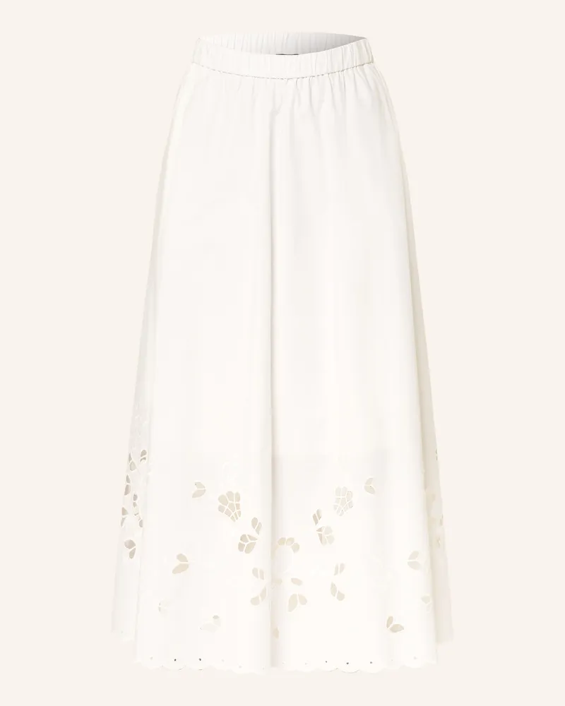 Max Mara Rock CARAVAN mit Lochspitze Weiss