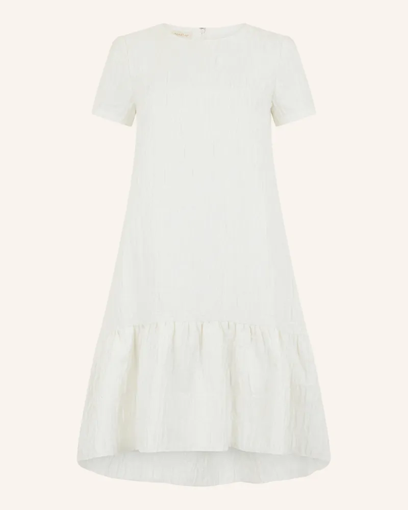 Apart Kurzes Cloqué Kleid Creme