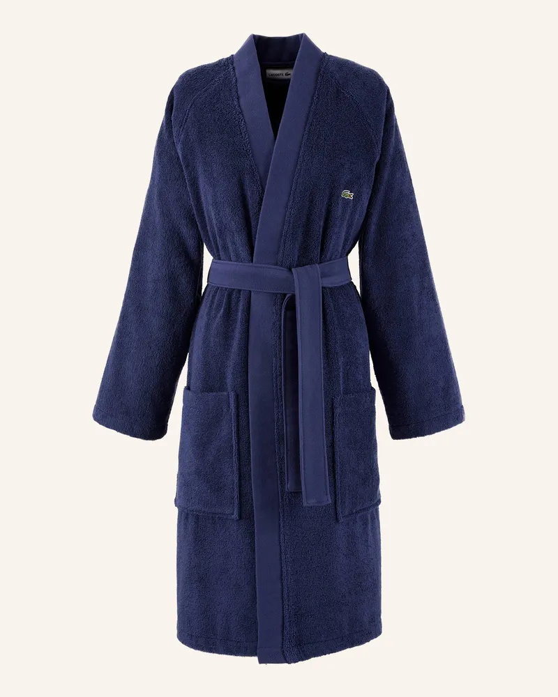 Lacoste Bademantel Ldefile blau Dunkelblau