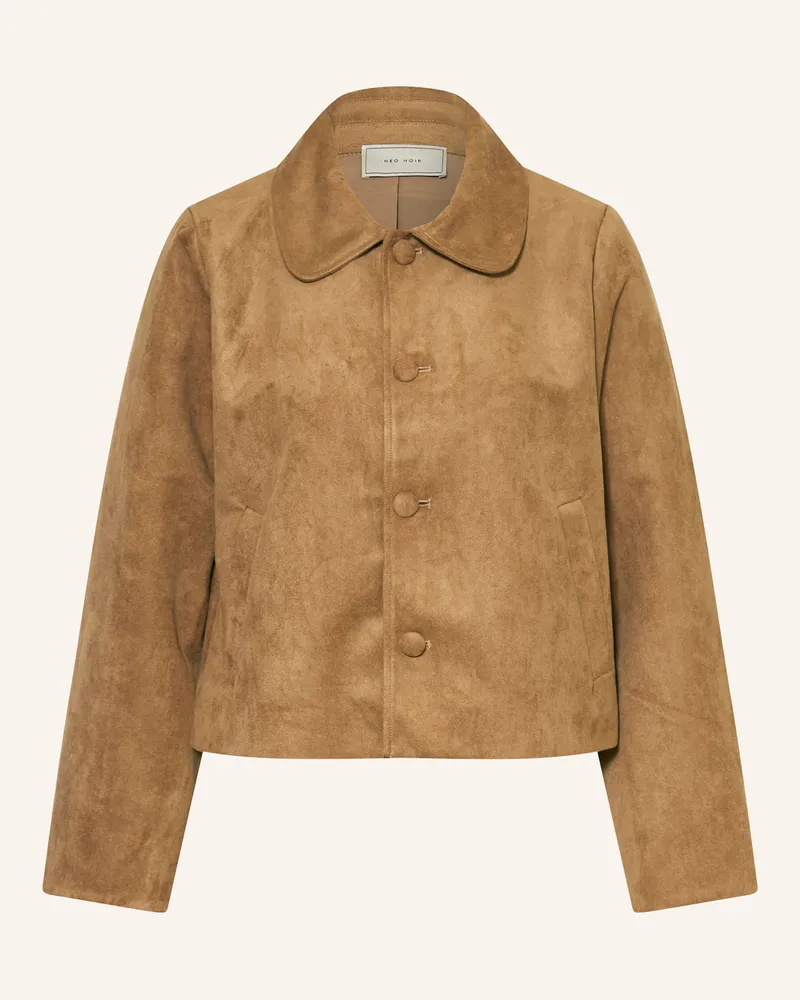 Neo Noir Kastenjacke Nilo In Lederoptik braun Cognac