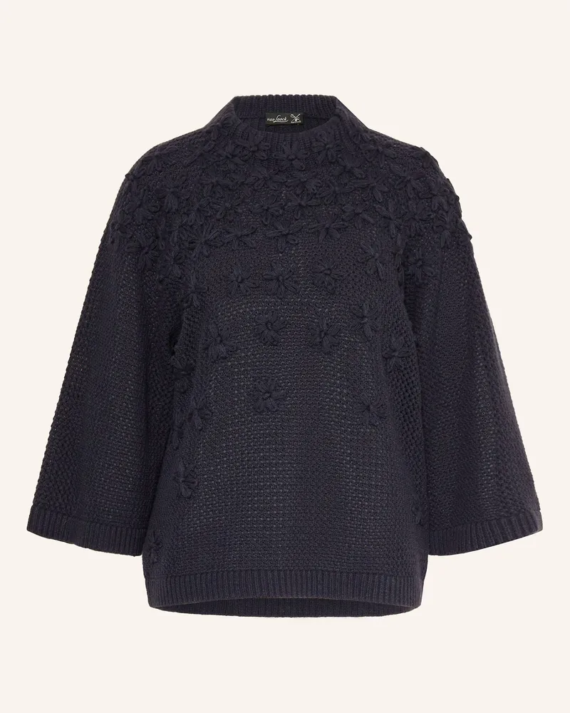 van Laack Pullover mit 3/4-Arm Dunkelblau