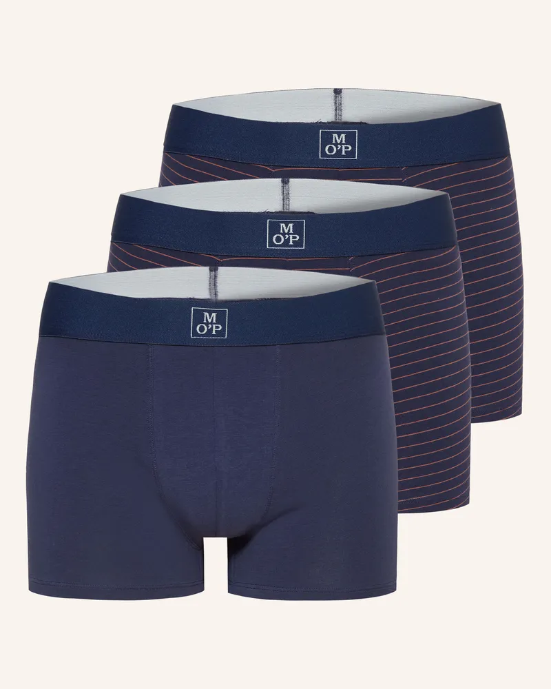 Marc O'Polo 3er-Pack Boxershorts blau Dunkelblau