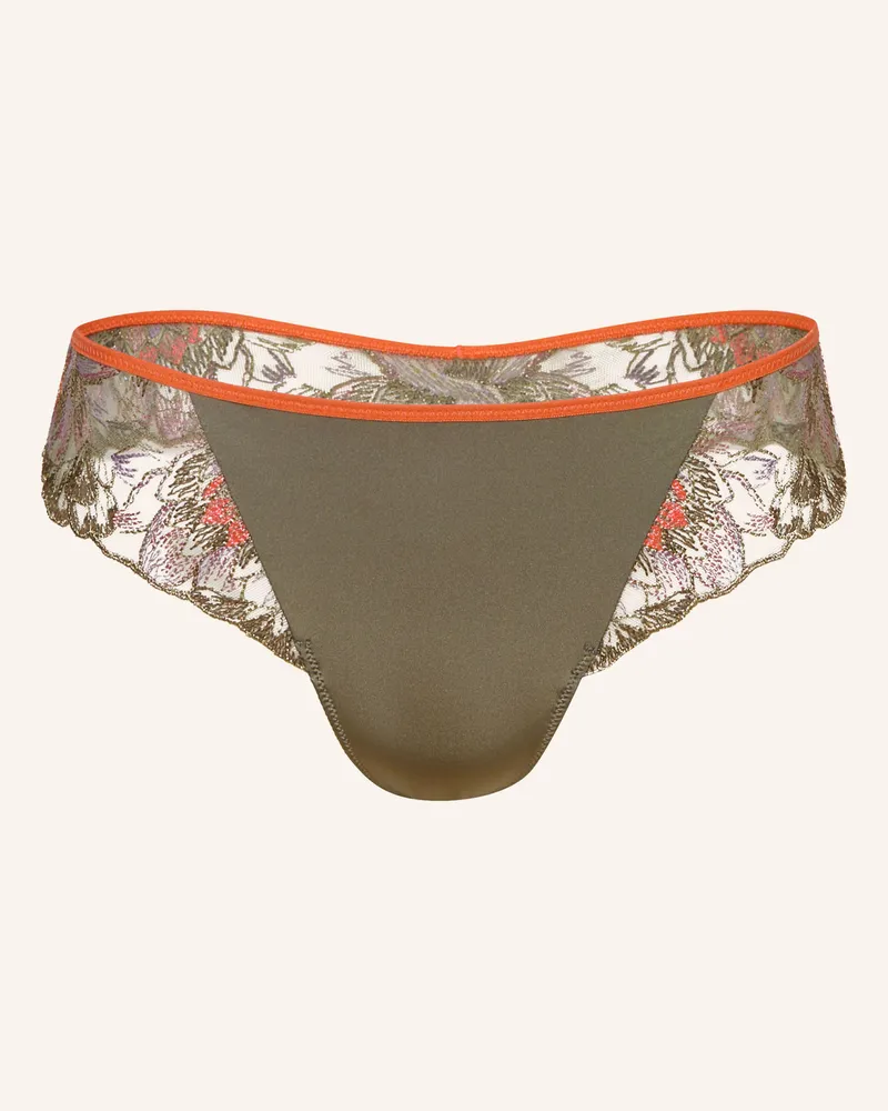 Marie Jo String Rommi Mit Glitzergarn gruen Oliv