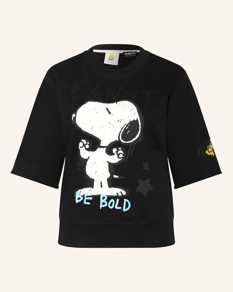 Frogbox Sweatshirt Mit 3/4-Arm schwarz Schwarz