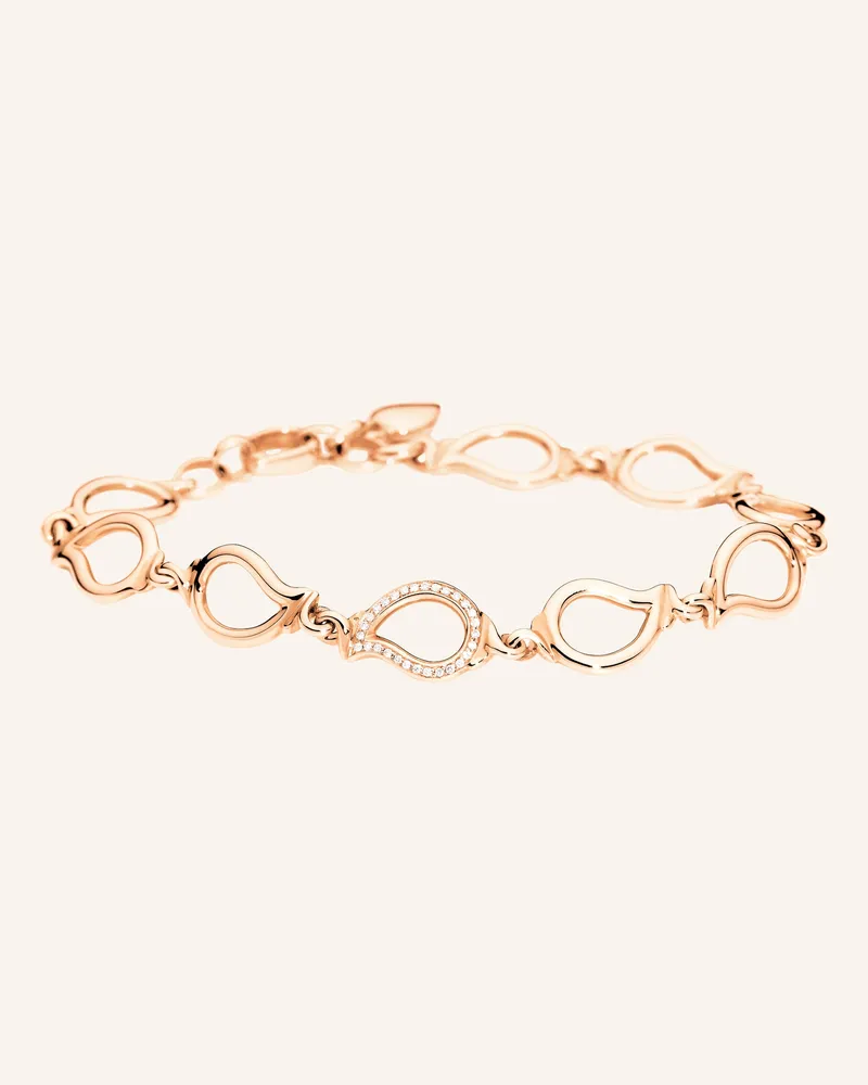 TAMARA COMOLLI Armband BRACELET SIGNATURE SMALL - 1 ELEMENT DIAMOND PAVÉ aus 18 Karat Roségold mit Diamant Pavé Roségold