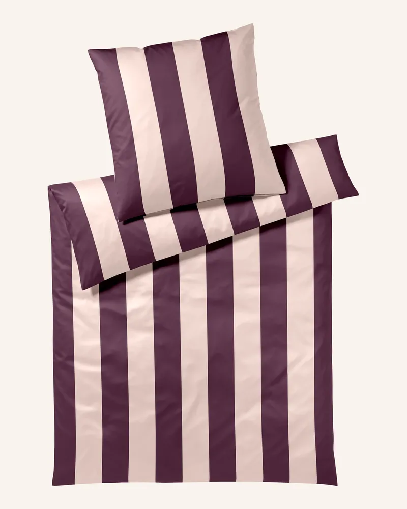 elegante Bettwäsche Duo rosa Dunkelrot