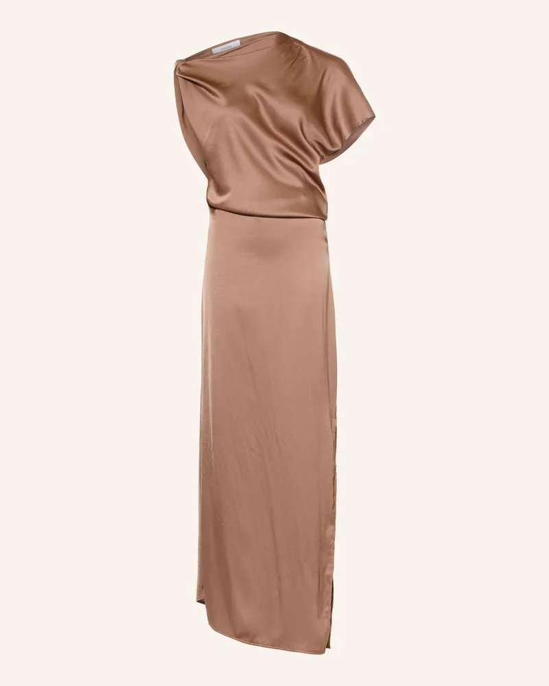 Reiss Satinkleid Paige braun Taupe