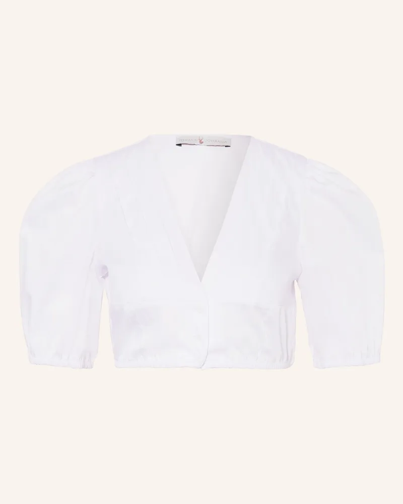 Johann & Johanna Dirndlbluse weiss Weiss