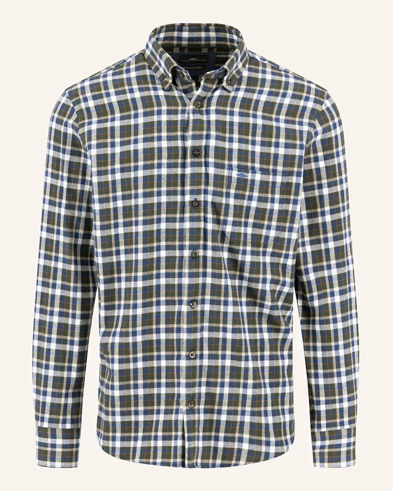 Fynch-Hatton Flanellhemd Casual Fit Ecru