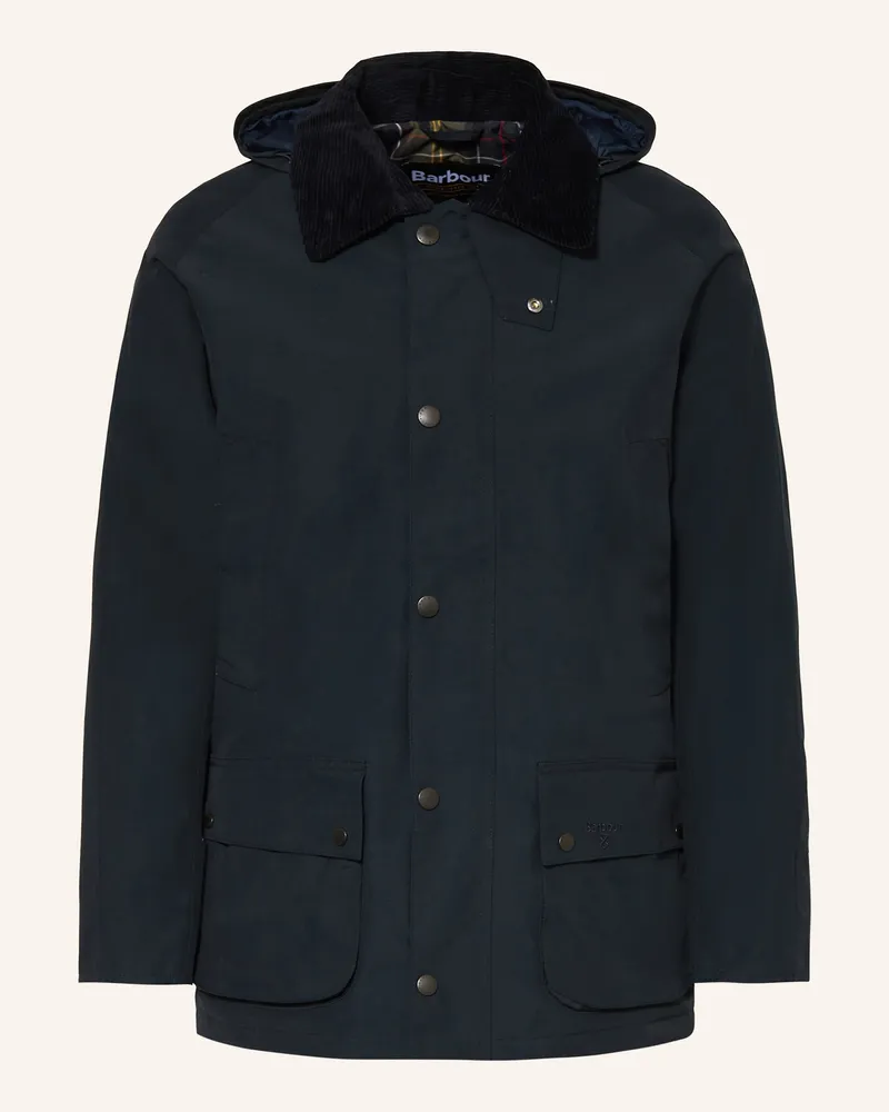 Barbour Jacke Winter Ashby Mit Abnehmbarer Kapuze blau Dunkelblau