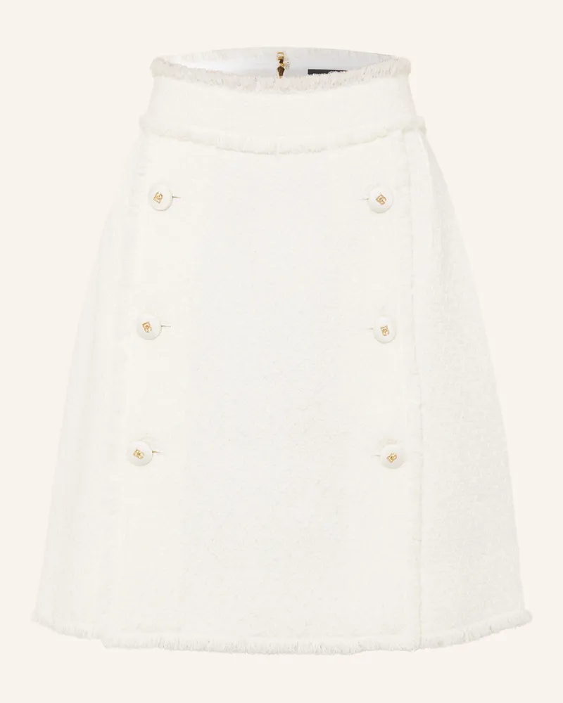 Dolce & Gabbana Bouclé-Rock Ecru