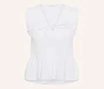 Top Borgnypw Mit Rüschen weiss