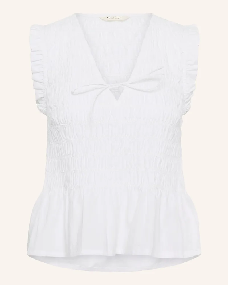 Part Two Top Borgnypw Mit Rüschen weiss Weiss