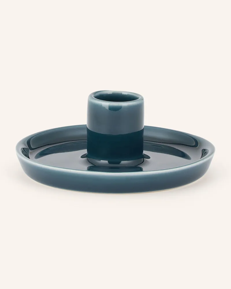 Hay Kerzenhalter Disc Small blau Petrol