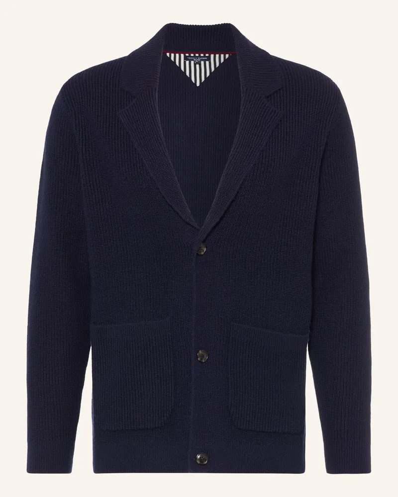 Tommy Hilfiger Strickjacke blau Dunkelblau