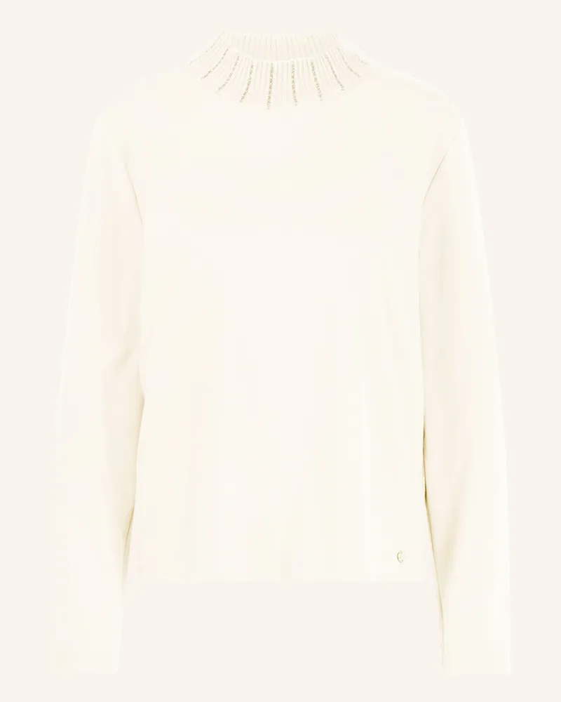 Marc Cain Longsleeve Mit Schmucksteinen weiss Weiss