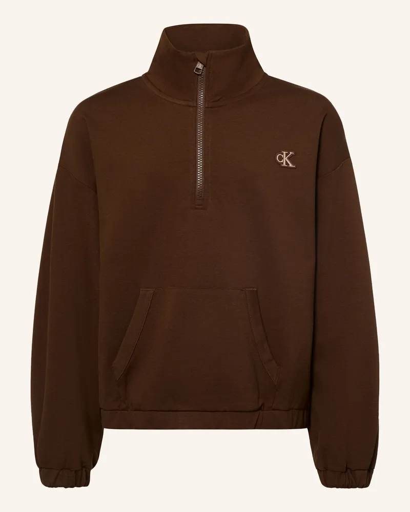 Calvin Klein Jersey-Troyer braun Dunkelbraun