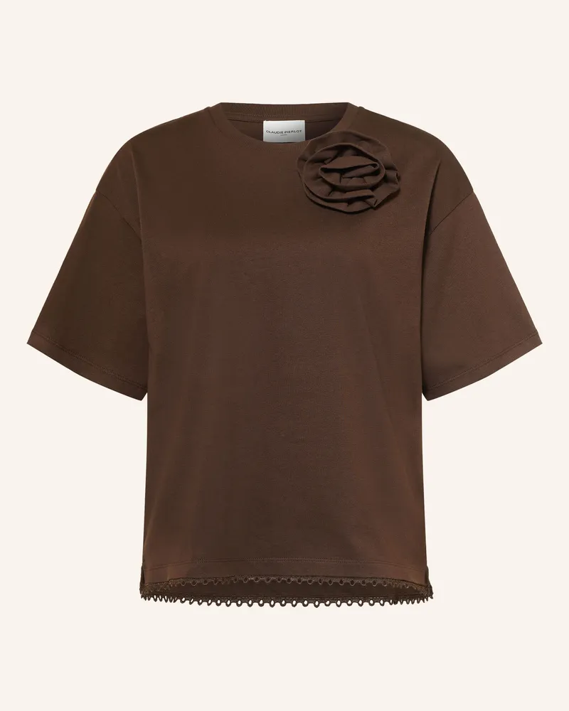 Claudie Pierlot T-Shirt braun Dunkelbraun