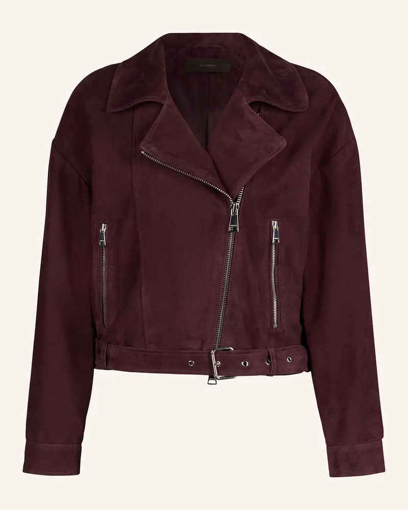 windsor. Lederjacke rot Dunkelrot