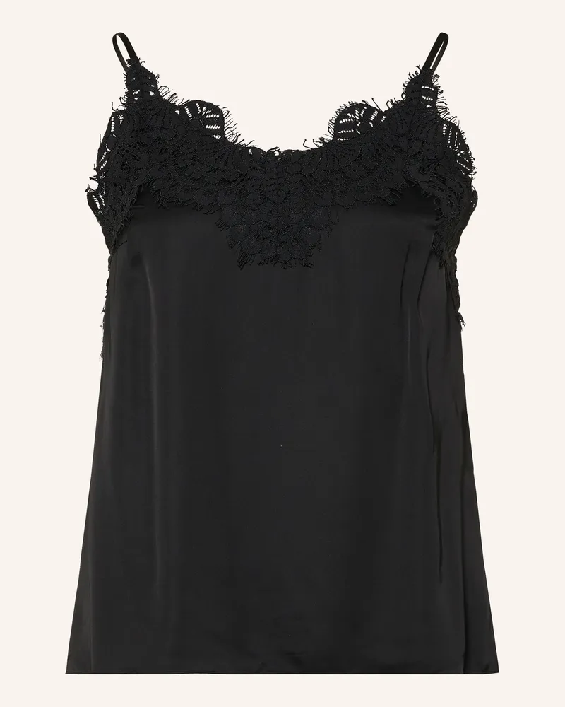 InWear Satintop Orahiw Mit Spitze schwarz Schwarz