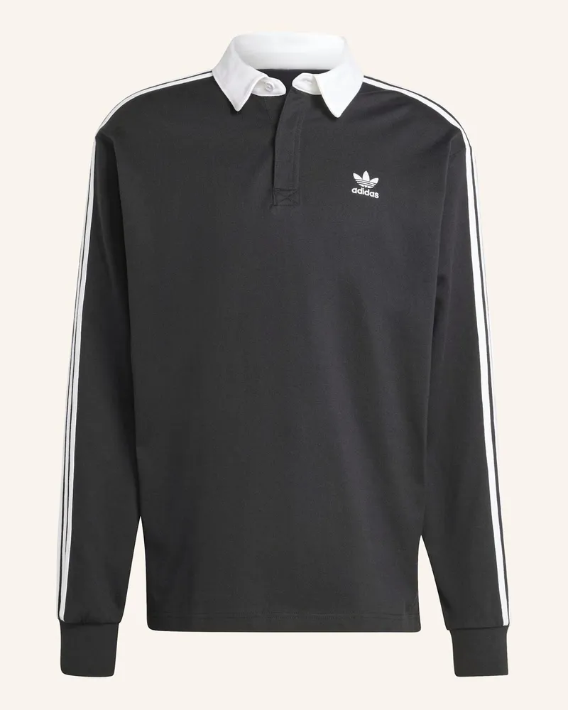adidas ADICOLOR RUGBY POLOSHIRT Schwarz
