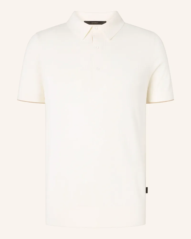windsor. Strick-Poloshirt Cashmilo weiss Ecru