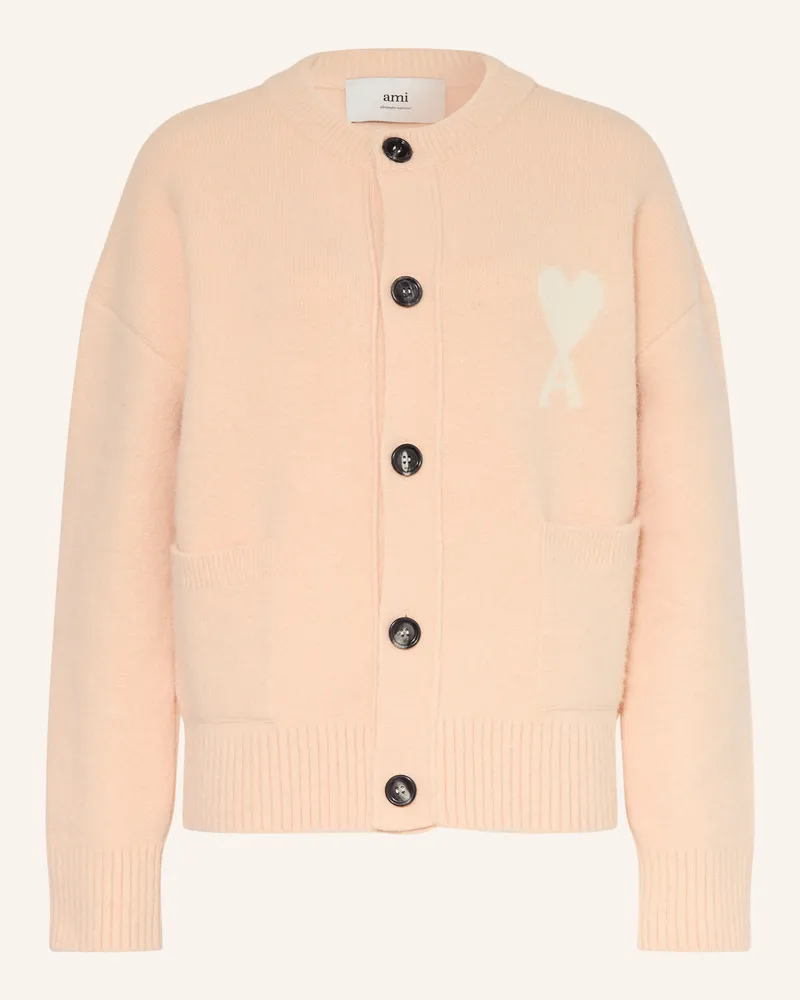AMI Paris Strickjacke Mit Alpaka rosa Rosé