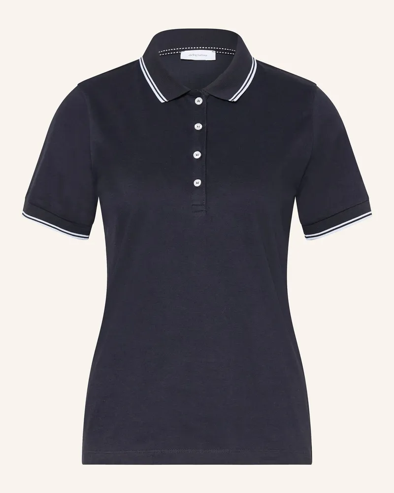 Darling Harbour Piqué-Poloshirt blau Navy